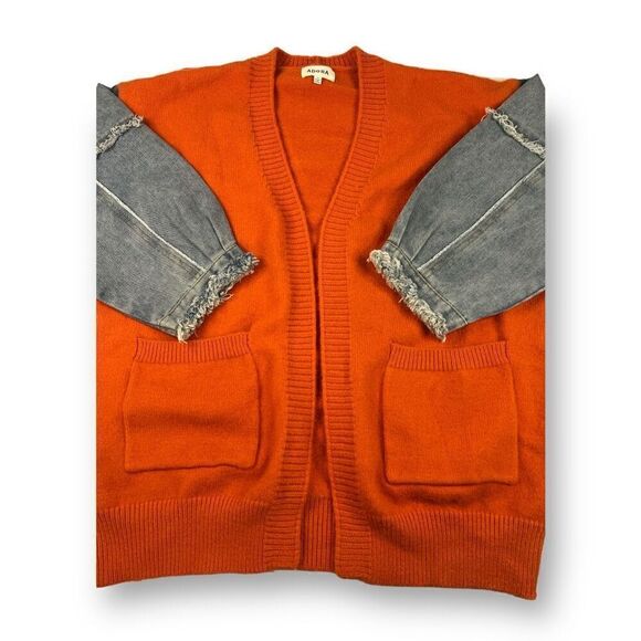 Adora Oversized Jean Sweater Cardigan Size Small - Picture 4 of 7